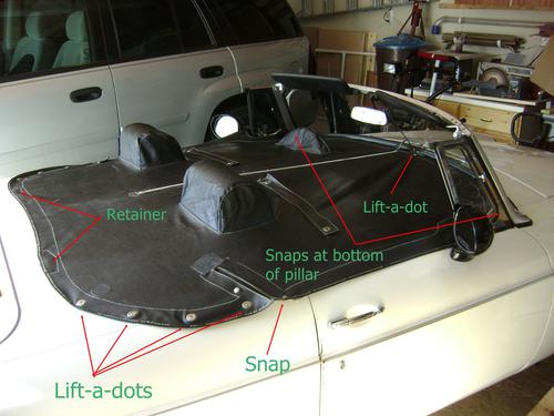 Tonneau cover snaps : MGB & GT Forum : The MG Experience