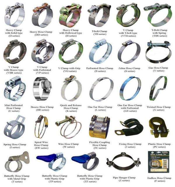 types of hose clamps