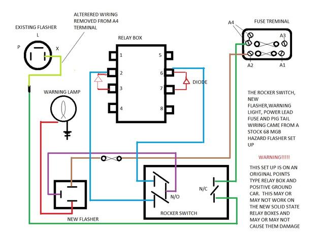 Hazard warning lights circuit diagram. : T-Series & Prewar Forum